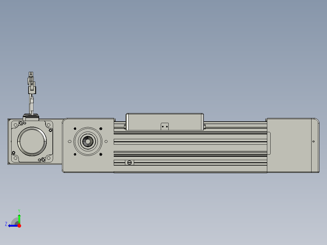 威洛博直线电机模组EB8-L100-S100-BR-P75-MS3右视图
