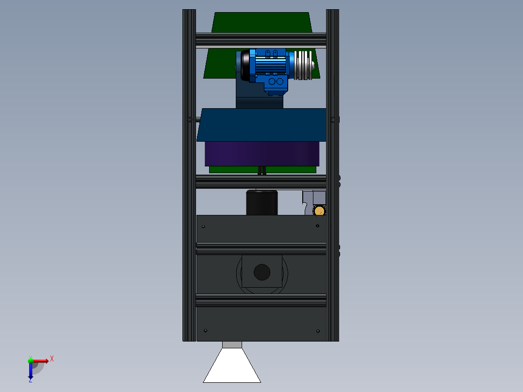 大蒜剥皮机(3)俯视图