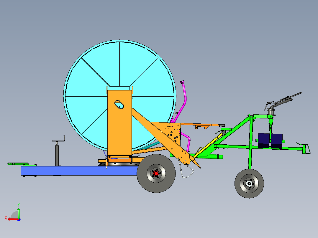 自动灌溉模型后视图