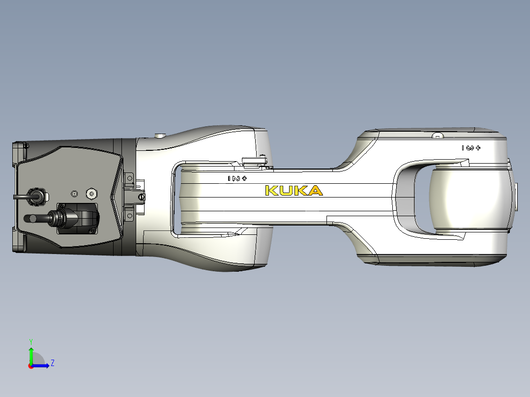 KUKA KR10_R900-2六轴工业机器人模型资料左视图