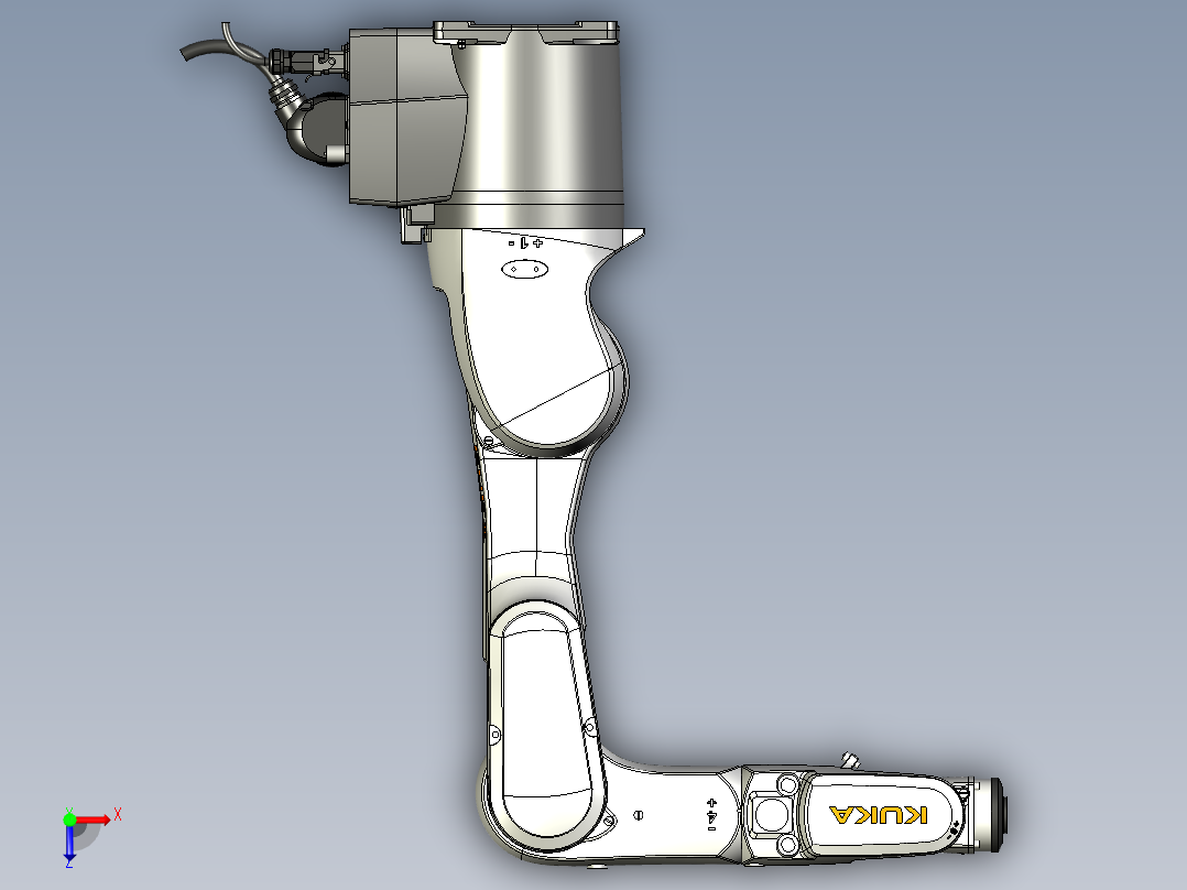 KUKA KR10_R900-2六轴工业机器人模型资料俯视图