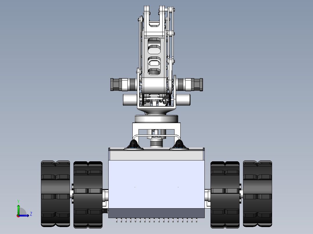 泳池清洁机器人三维建模左视图