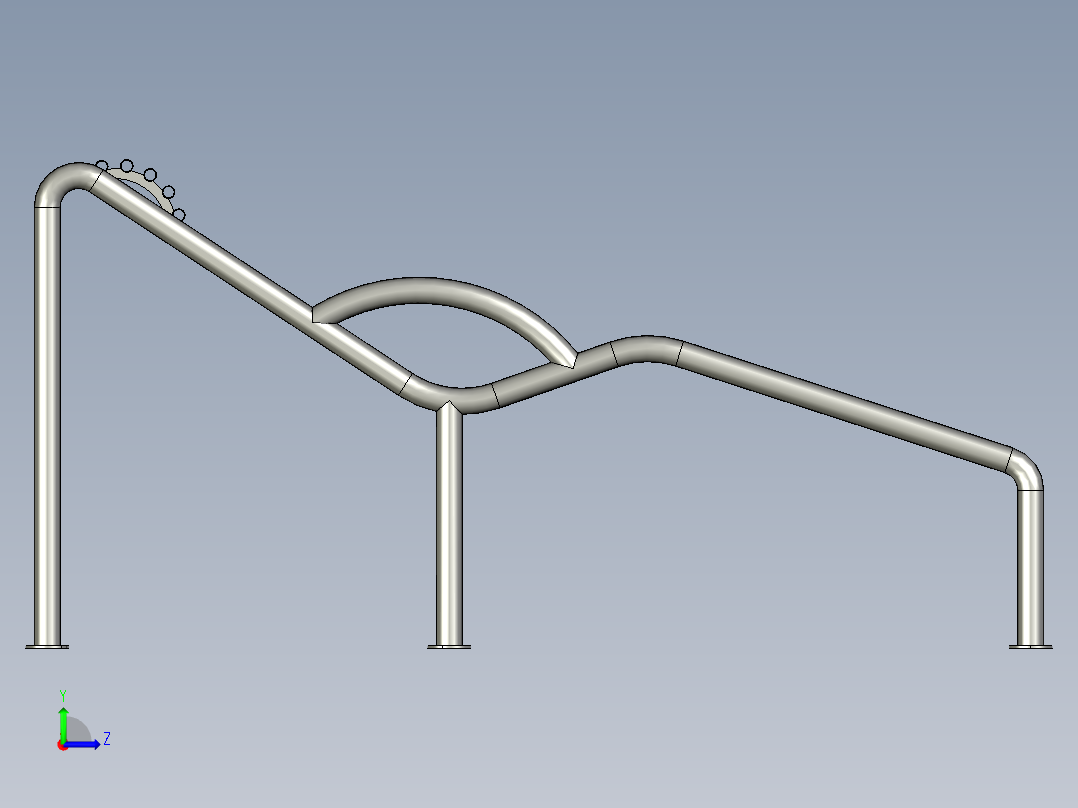 不锈钢躺椅左视图