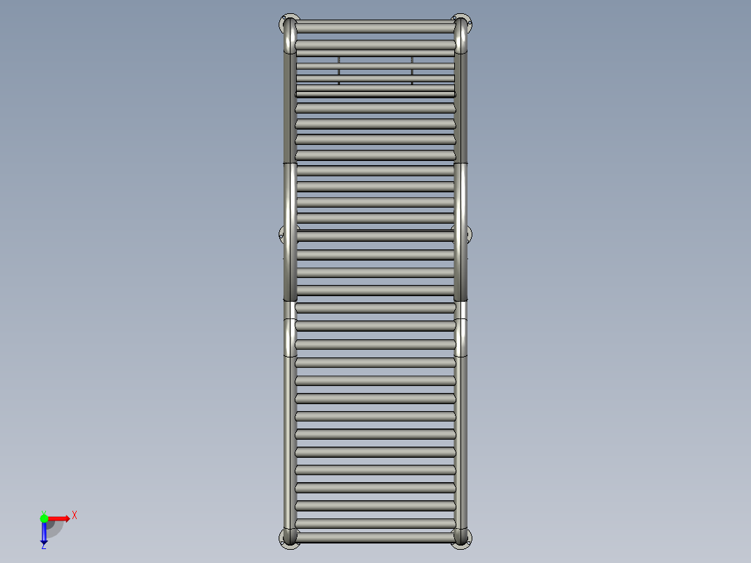 不锈钢躺椅俯视图