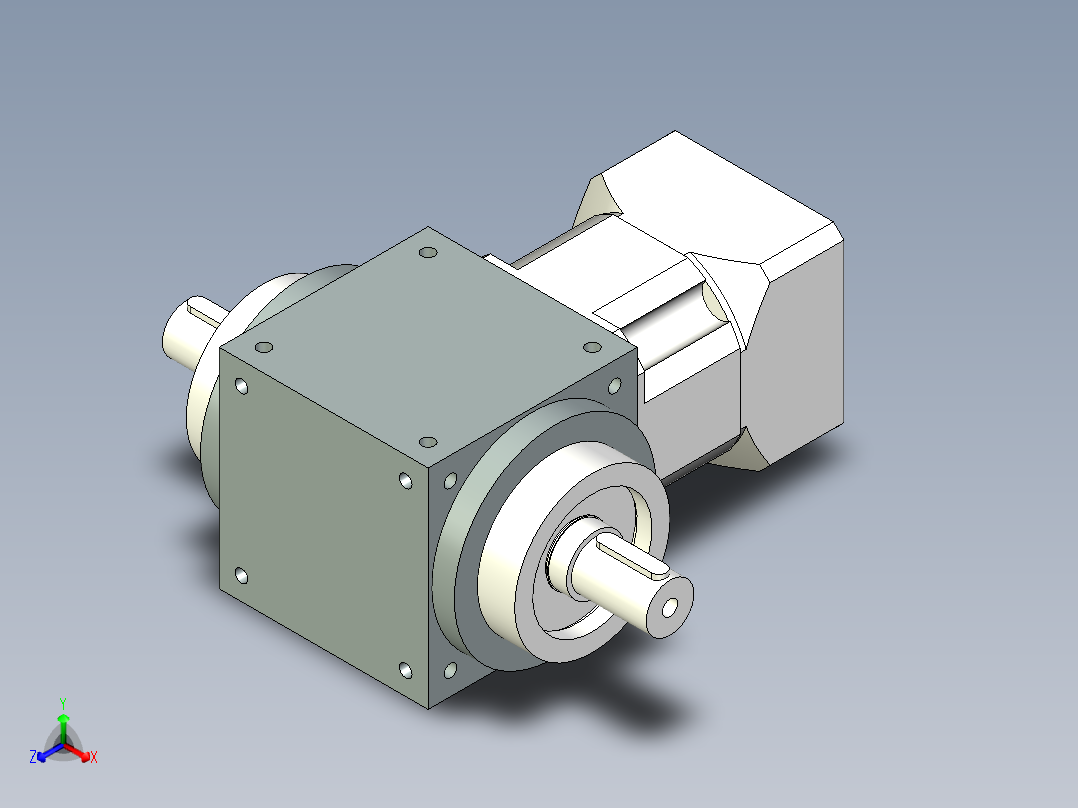 换向器PW140双轴旋转方向不同 PLX120-L1 22-110-145-M8.stp正等轴测图