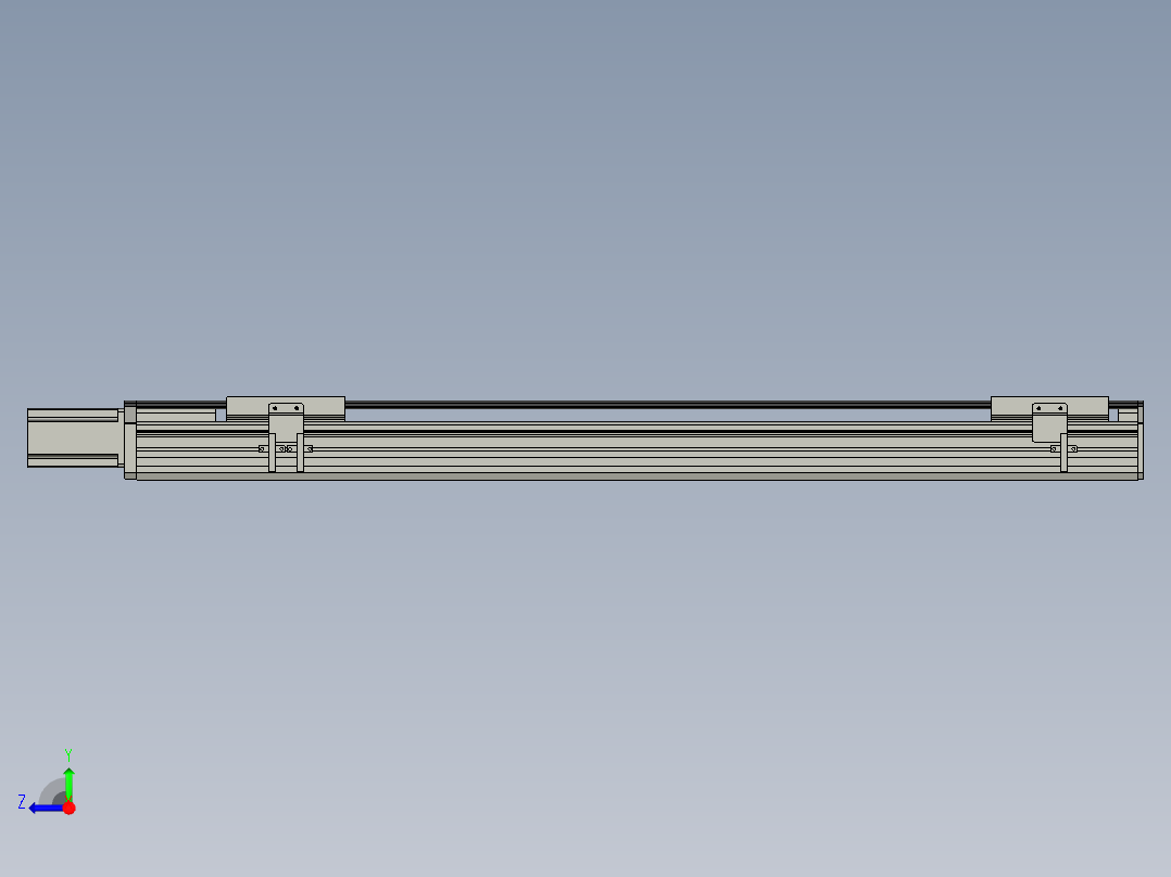 直线模组WG-LHA12-S750-M设计图纸右视图
