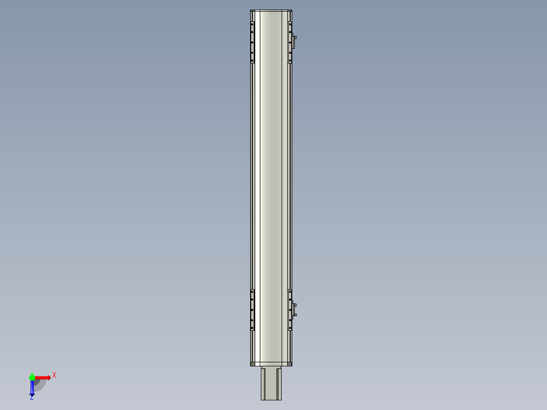 直线模组WG-LHA12-S750-M设计图纸俯视图