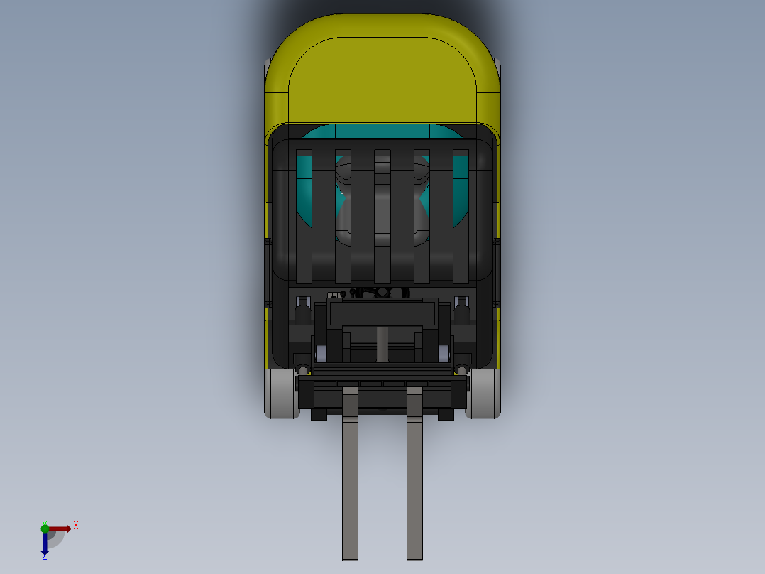 叉车简易模型俯视图
