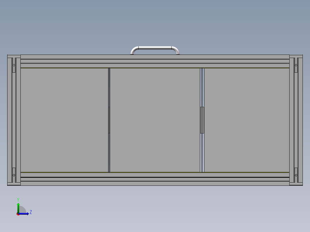 可移动立面投影盒子左视图