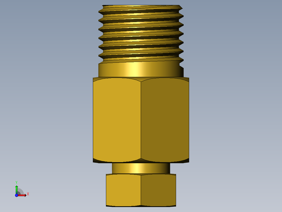 管件接头、螺纹接头、三通(65)前视图