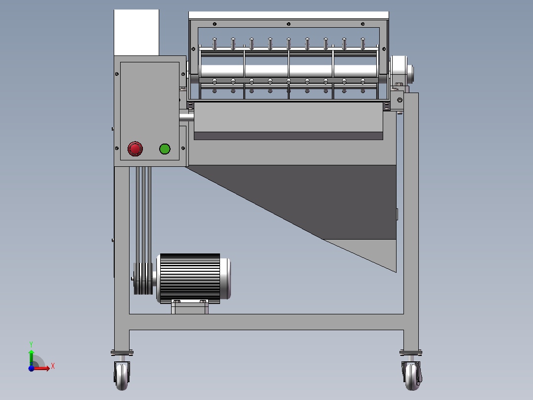 小麦脱粒机sw17可编辑前视图