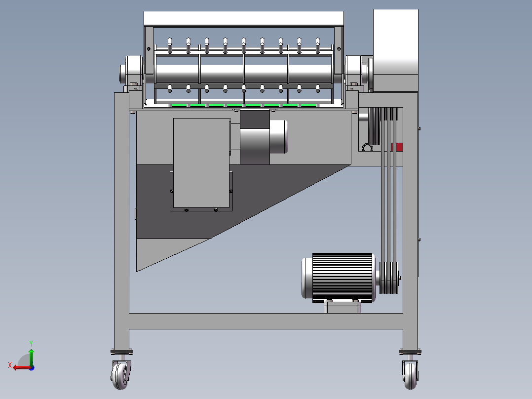 小麦脱粒机sw17可编辑后视图