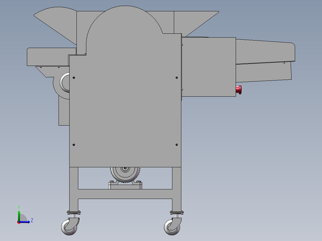 小麦脱粒机sw17可编辑左视图