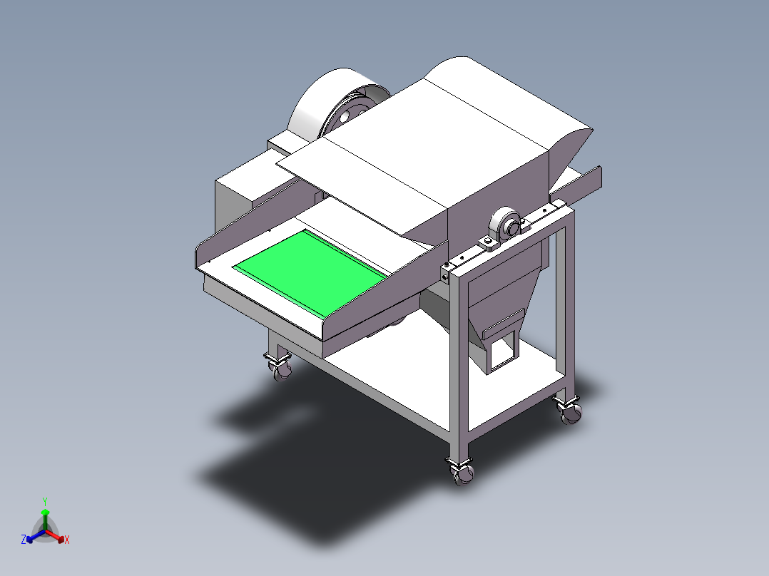 小麦脱粒机sw17可编辑正等轴测图