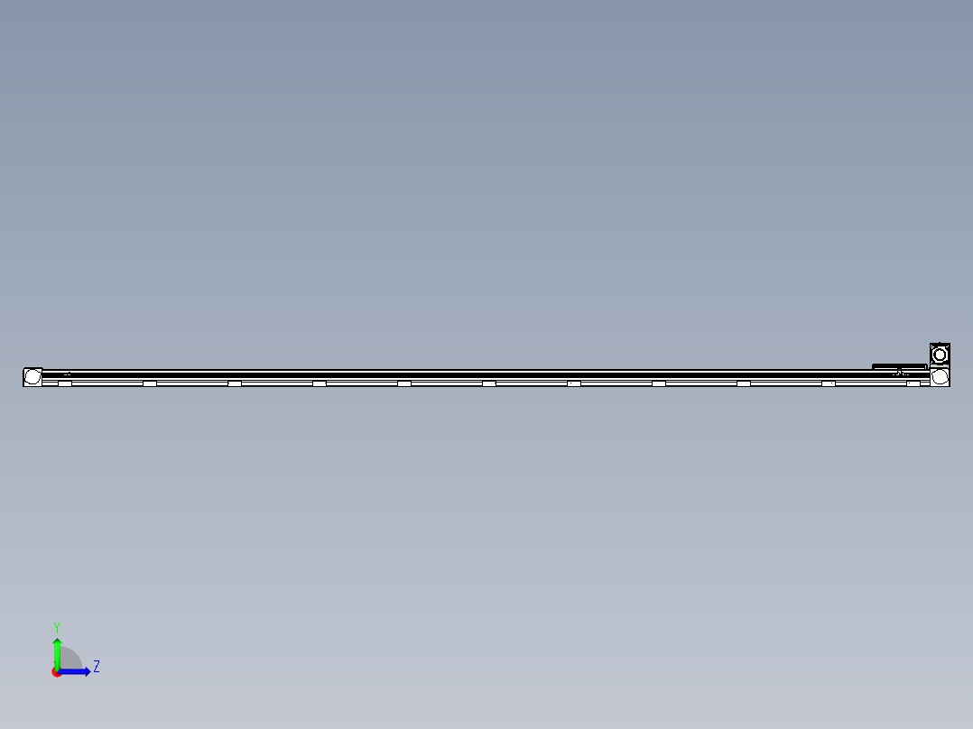 同步带滑台-欧规B8-L88-S3900-L-ZP75-D3-N10左视图