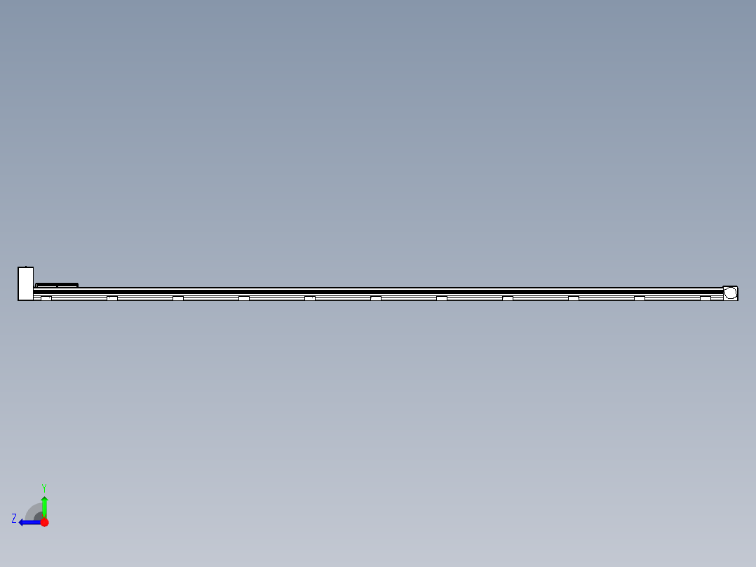 同步带滑台-欧规B8-L88-S3900-L-ZP75-D3-N10右视图