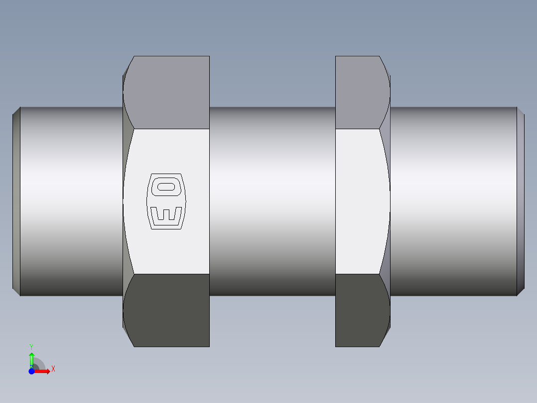 卡套式工业通用硬管接头EO_Bulkhead_union_SV16SOMD71前视图