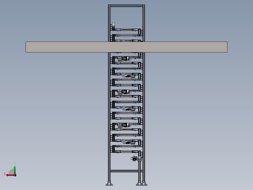 A柔性螺旋机后视图