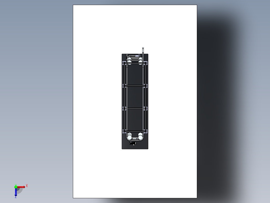 A柔性螺旋机俯视图
