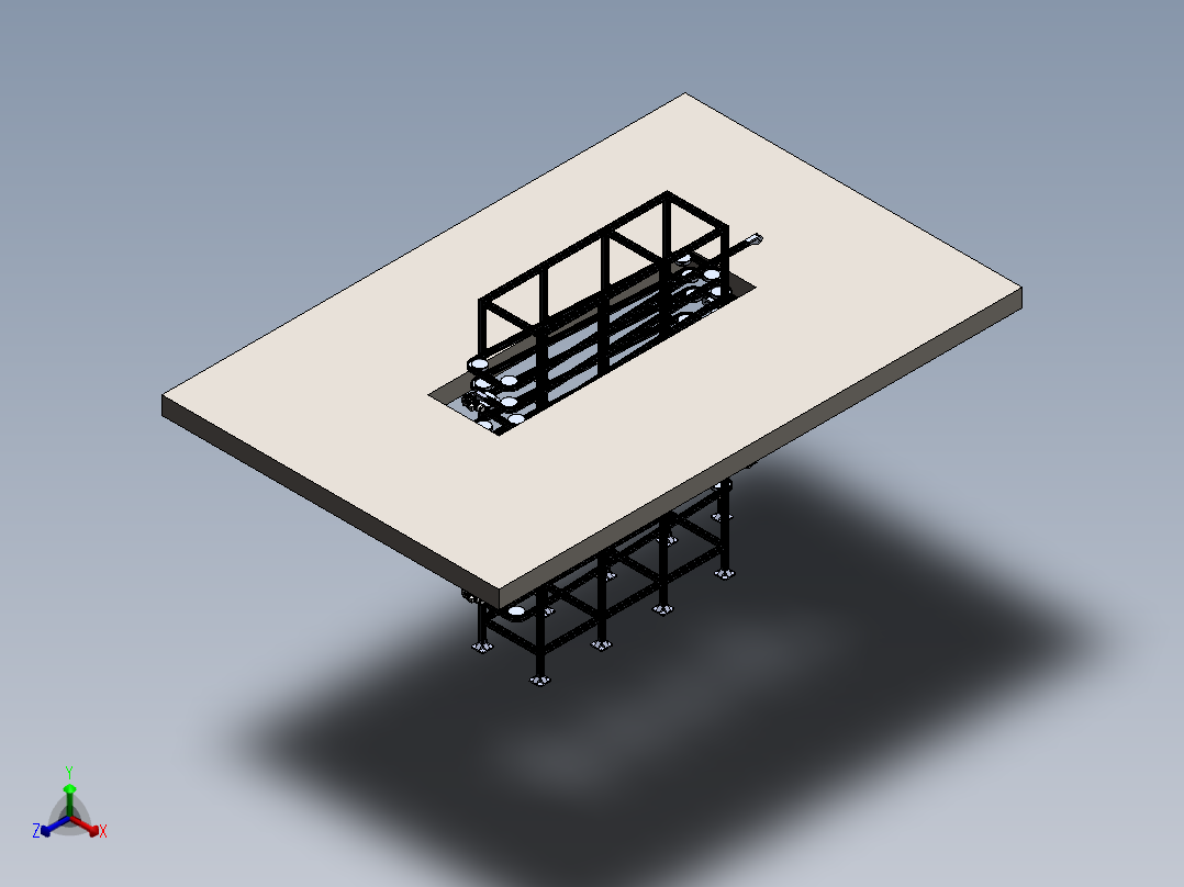 A柔性螺旋机正等轴测图