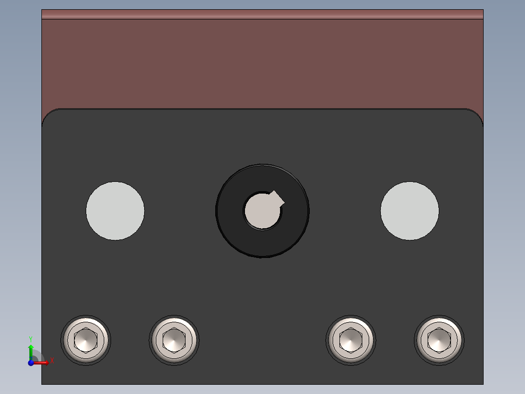 ACTUADOR LINEAL线性执行器3D图纸 Solidworks设计前视图