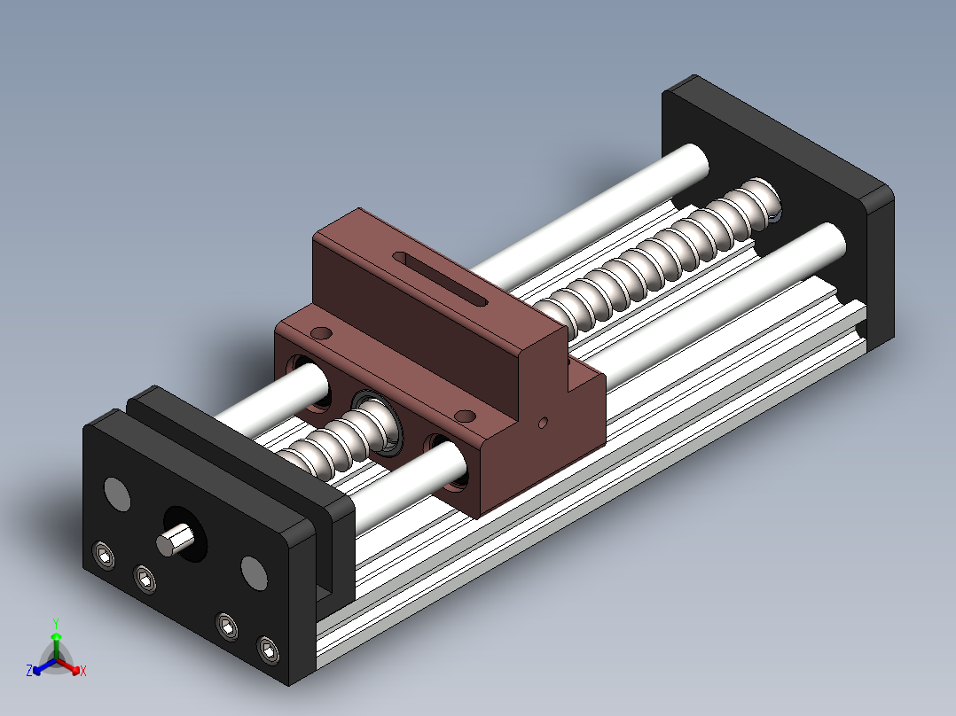 ACTUADOR LINEAL线性执行器3D图纸 Solidworks设计正等轴测图