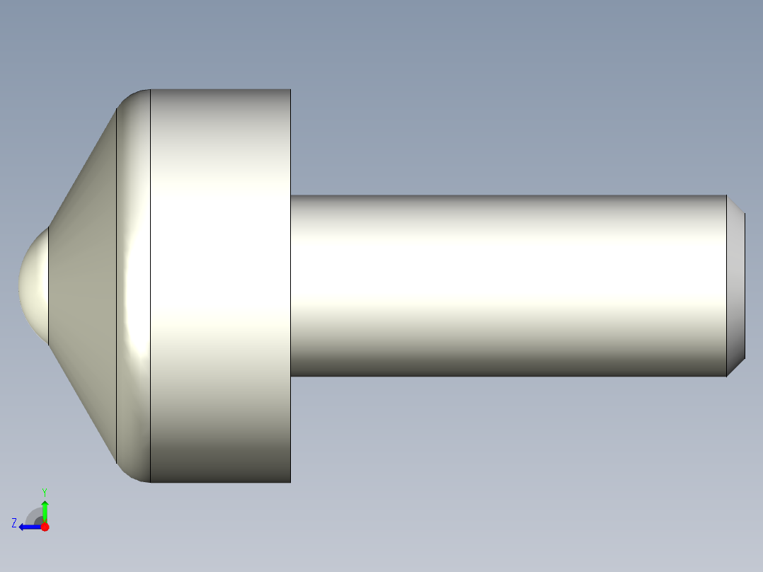 萬向滾珠53-3D多系列多零件图纸模型右视图