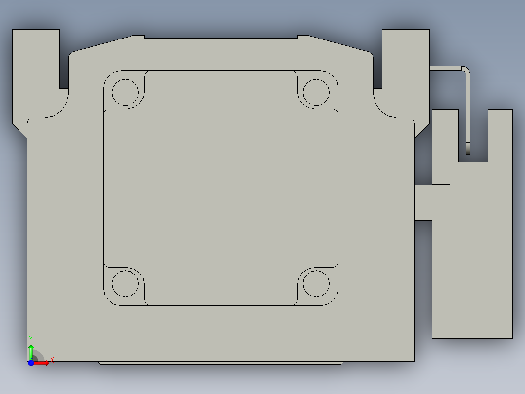 直线模组LHA6-S650-M-100W(16丝杆)设计图纸前视图