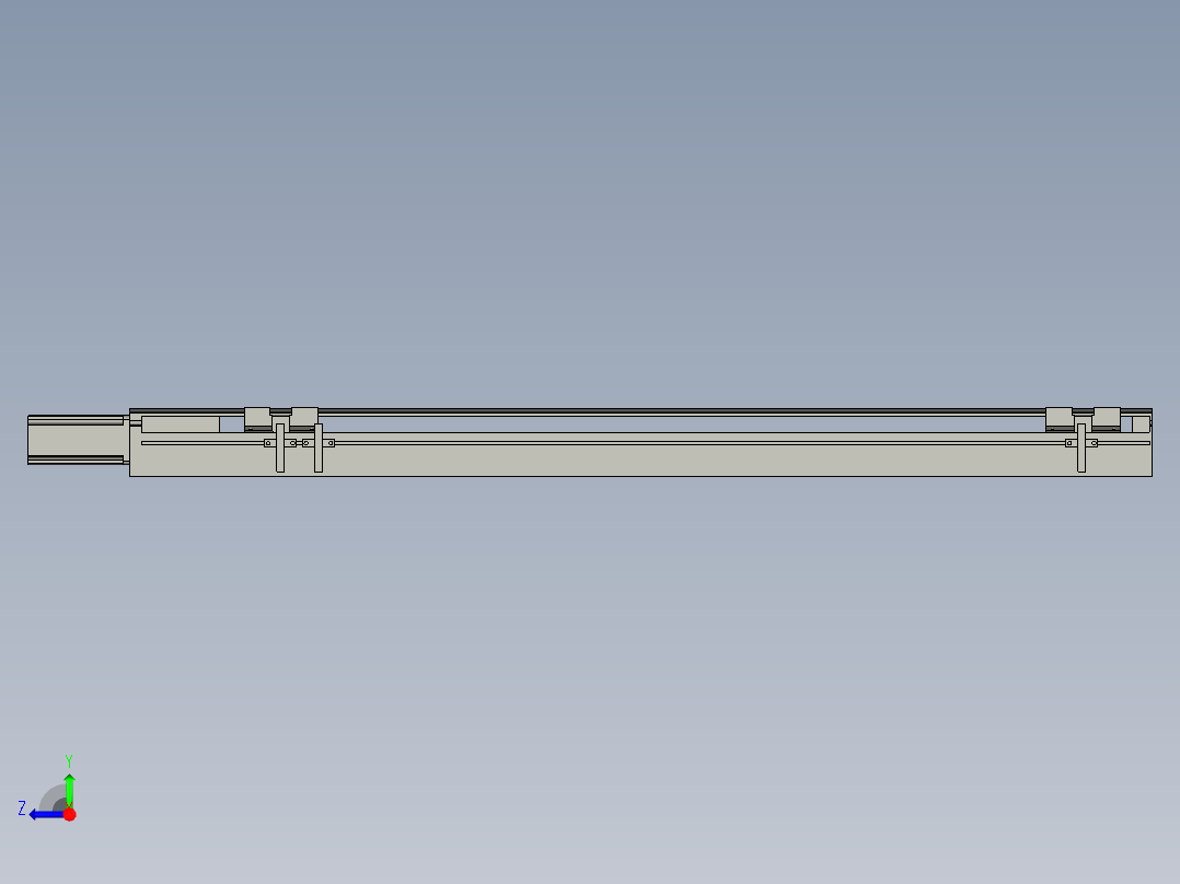 直线模组LHA6-S650-M-100W(16丝杆)设计图纸右视图