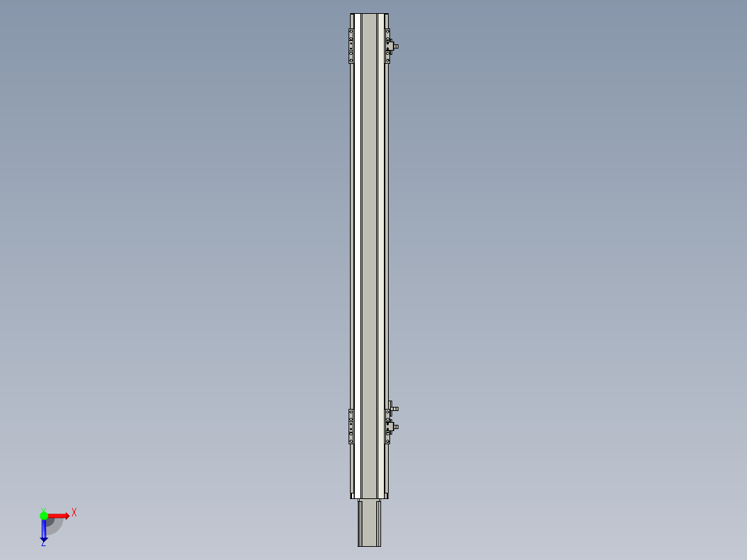 直线模组LHA6-S650-M-100W(16丝杆)设计图纸俯视图