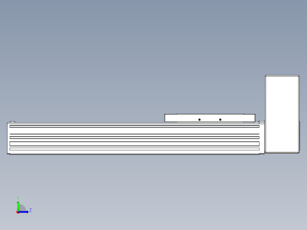同步带全封闭直线模组TPA-HCB-120D-90-L250-LU-C-P40-N3左视图