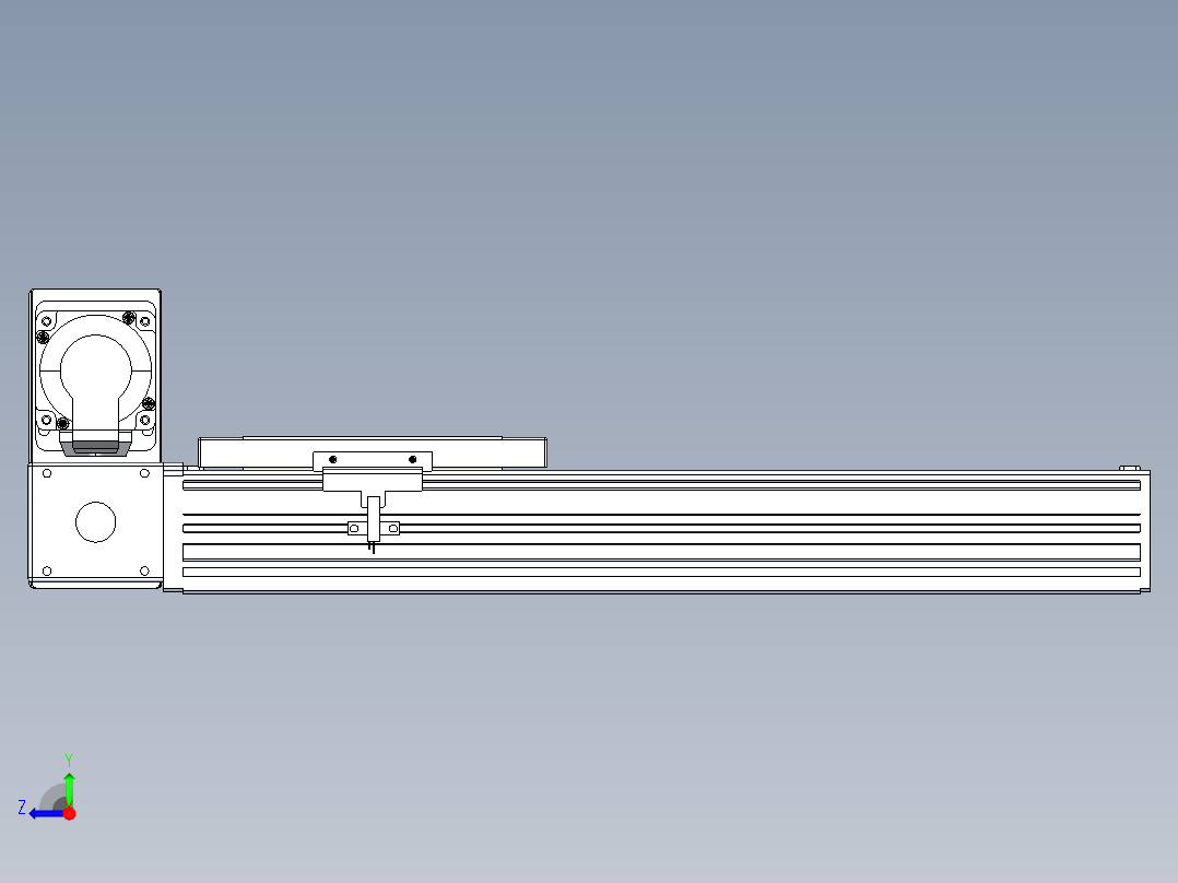 同步带全封闭直线模组TPA-HCB-120D-90-L250-LU-C-P40-N3右视图