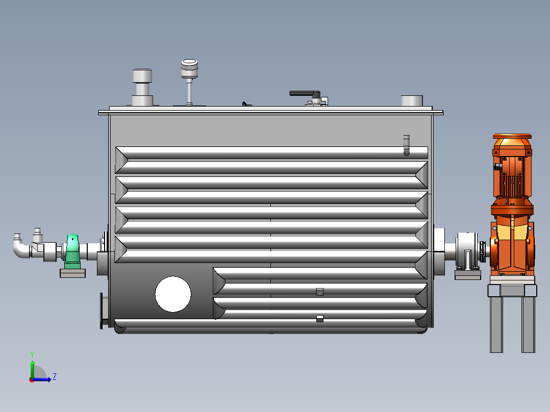 烘干搅拌机（油温加热）左视图