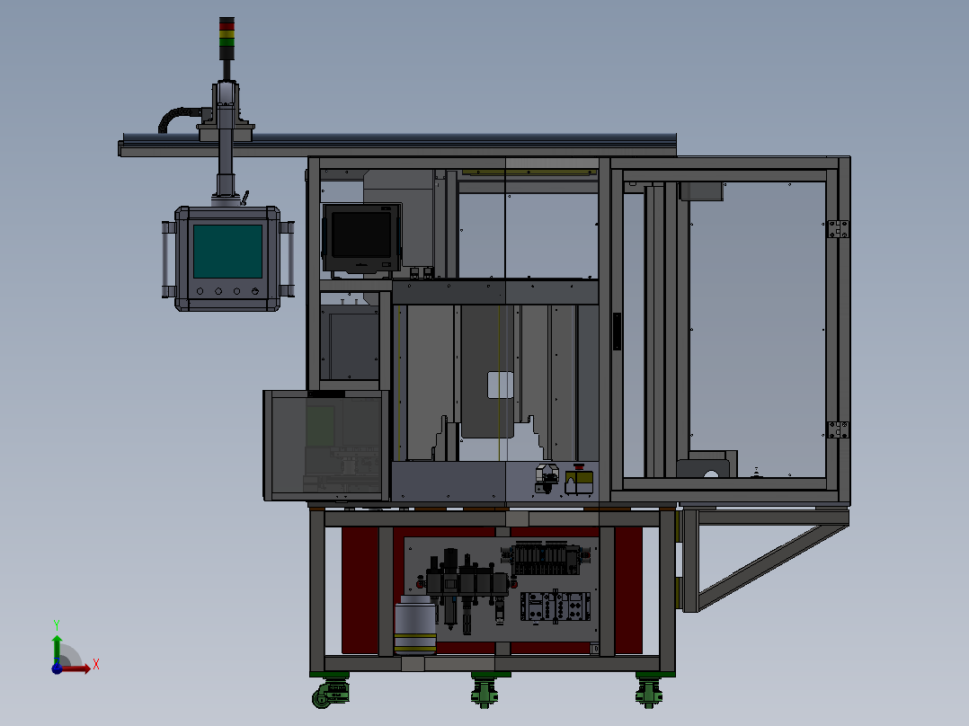 电机转子充磁及合成设备sw16可编辑前视图
