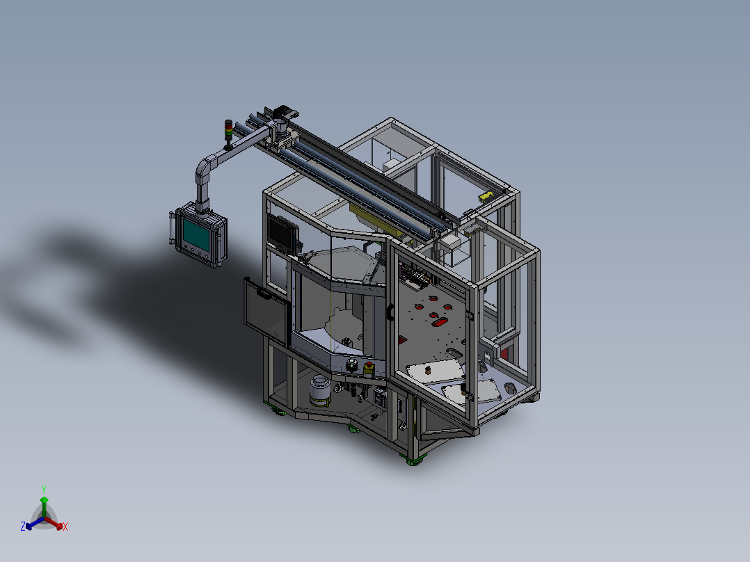 电机转子充磁及合成设备sw16可编辑正等轴测图