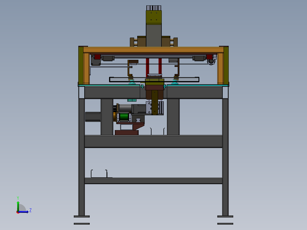 门板加强筋自动居中定位输送机sw19左视图