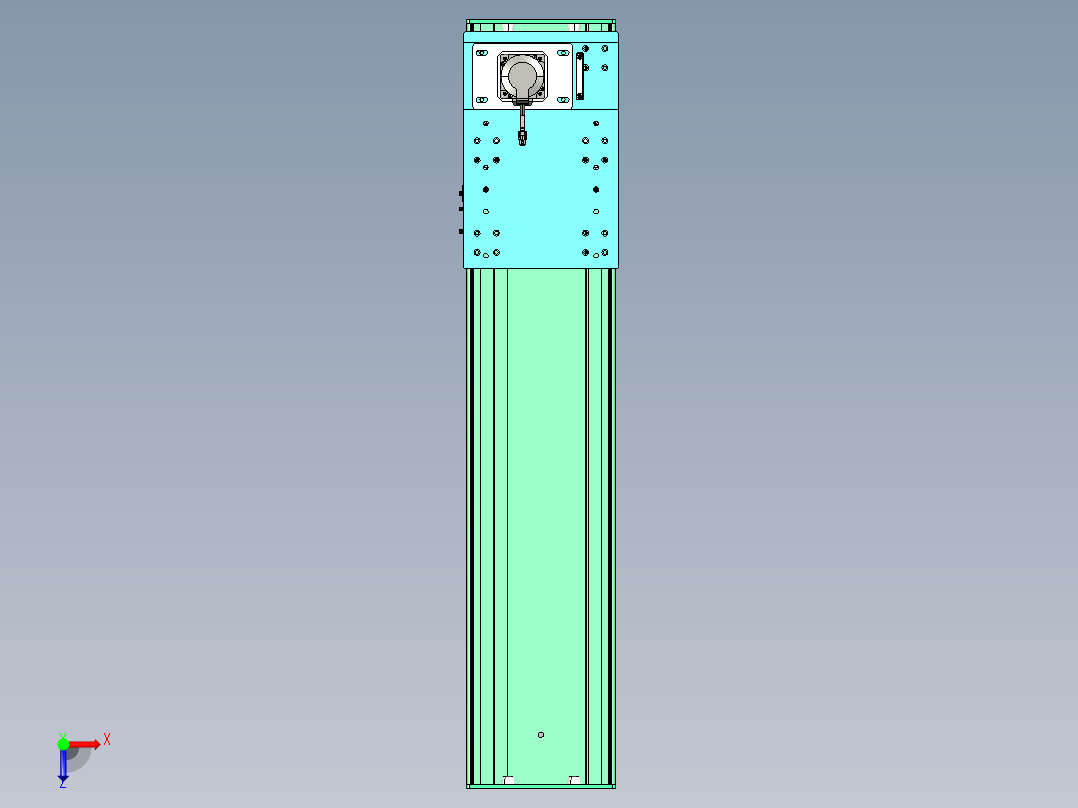 东锦齿条传动DH270G-L167-S900-BU-减速机+750W俯视图
