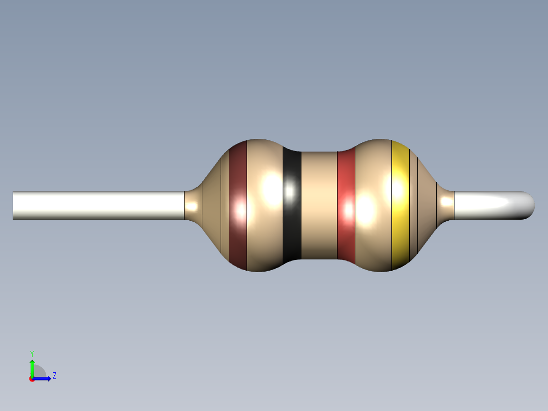 无源元件封装-RES-0.125W-V-CF左视图