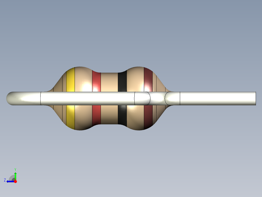 无源元件封装-RES-0.125W-V-CF右视图