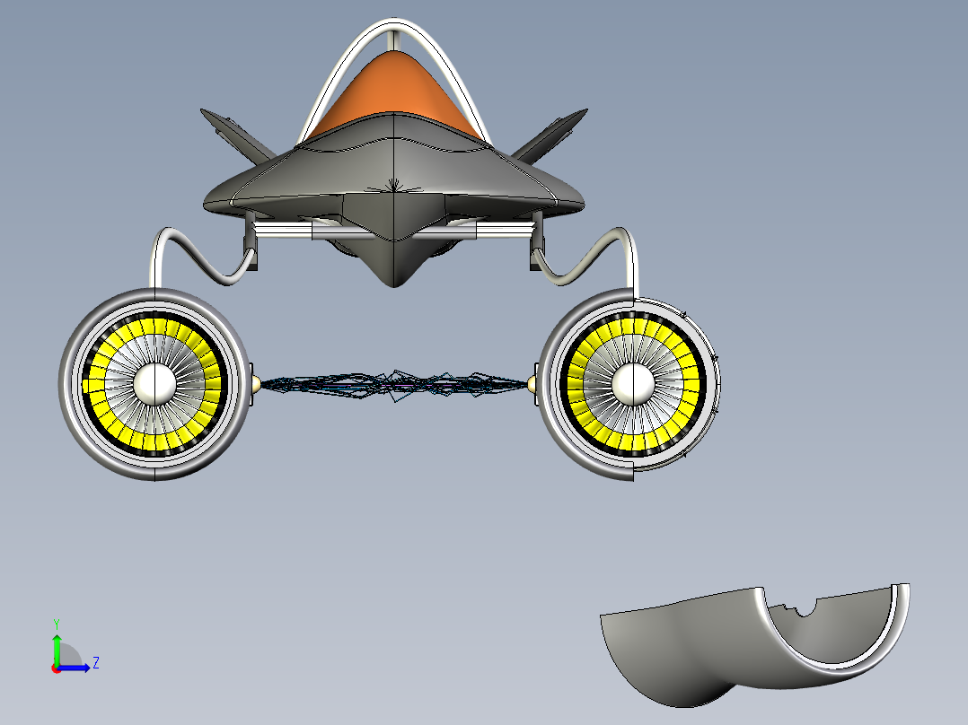 星球大战飞船左视图