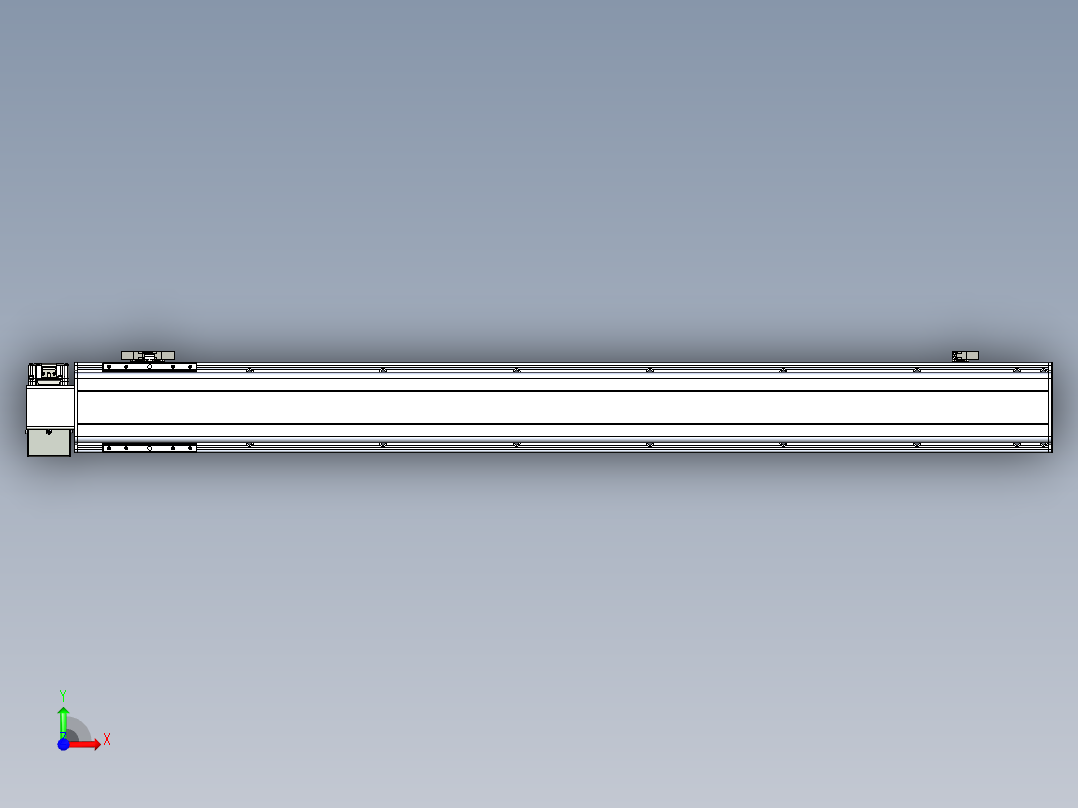 同步带滑台-半封闭B13H-L45-S1200-LD-P40-D3前视图