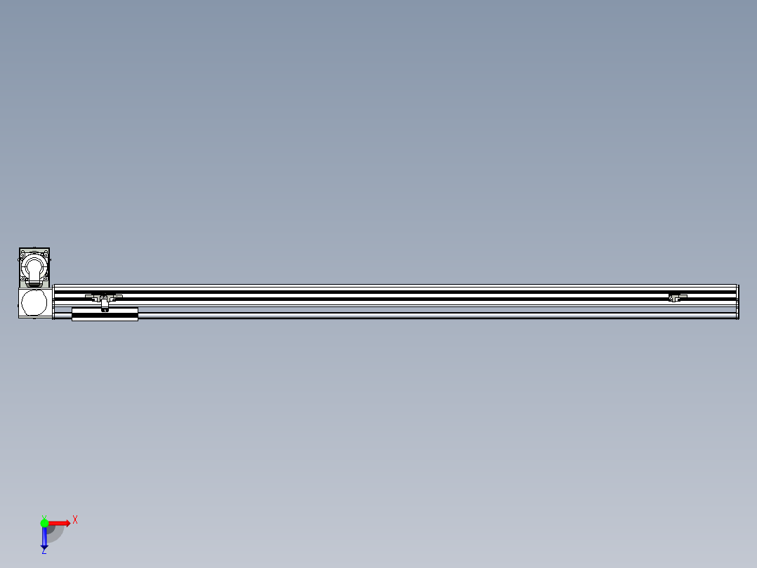 同步带滑台-半封闭B13H-L45-S1200-LD-P40-D3俯视图