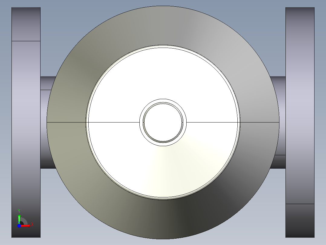13DKMOAVCP NC 气动隔膜阀，常闭，固定法兰，钻孔ANSI B16.5条款150 FF。面对面根据EN 558-1 PVC-U前视图