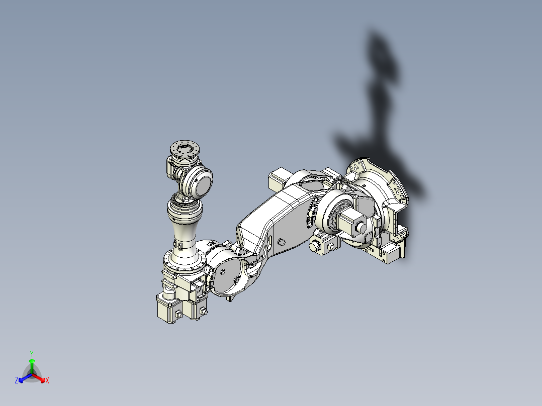 那智机器人nachi mc350 6axis industrial robot正等轴测图