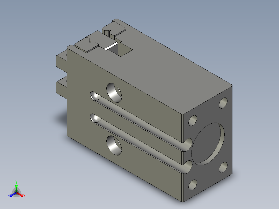 普通气爪PH04-12正等轴测图