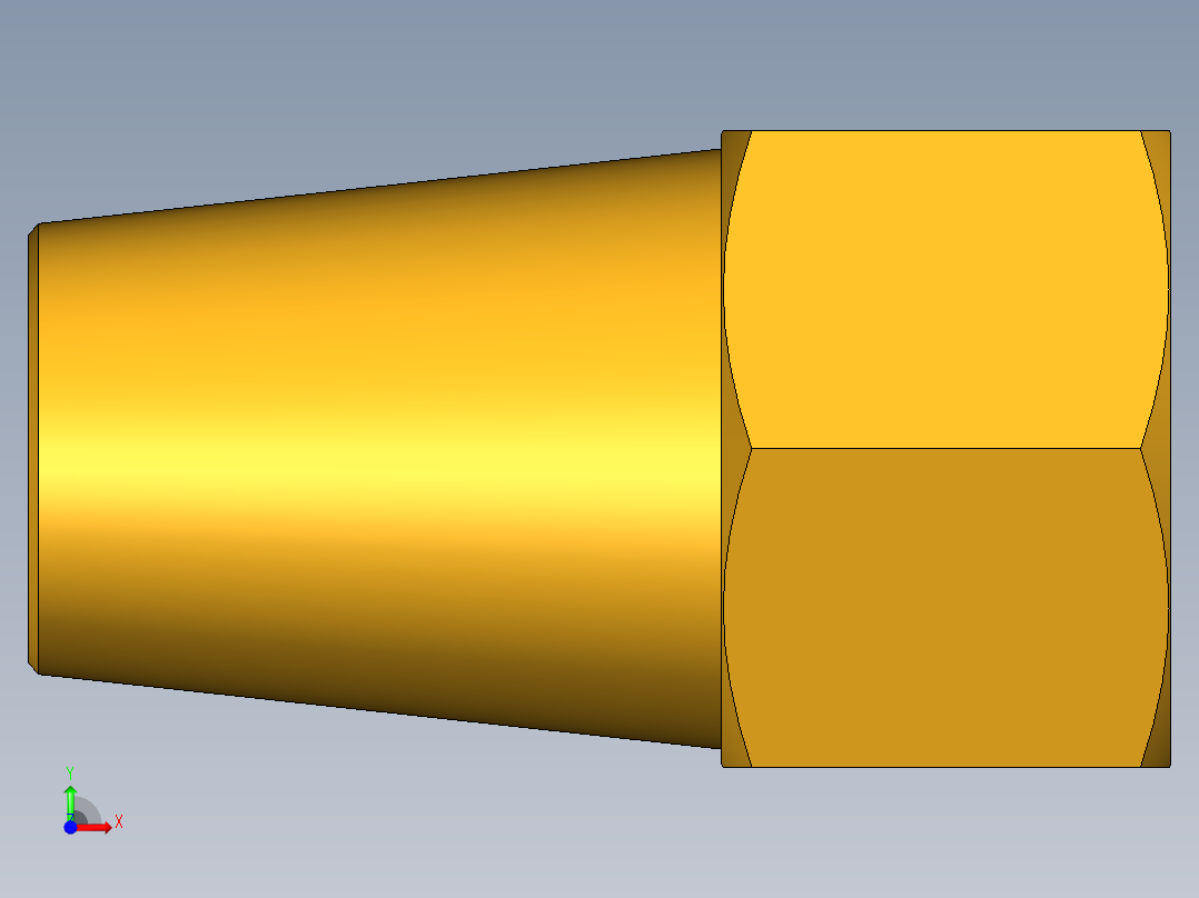 扩口式工业通用硬管接头Long Nut 41FL-5前视图