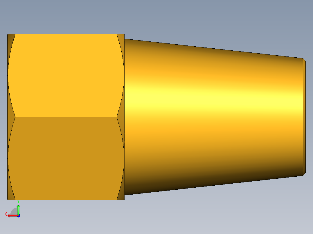 扩口式工业通用硬管接头Long Nut 41FL-5后视图