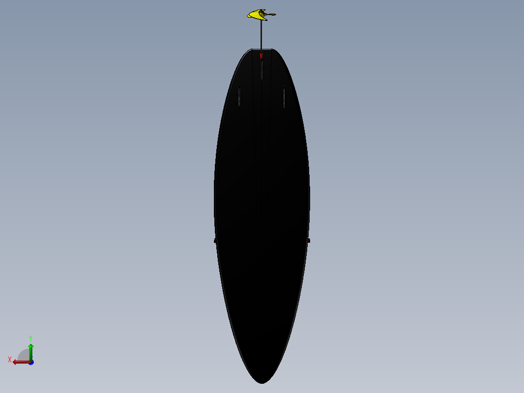 22---水上自行车滑行车step三维图纸模型设计图纸后视图