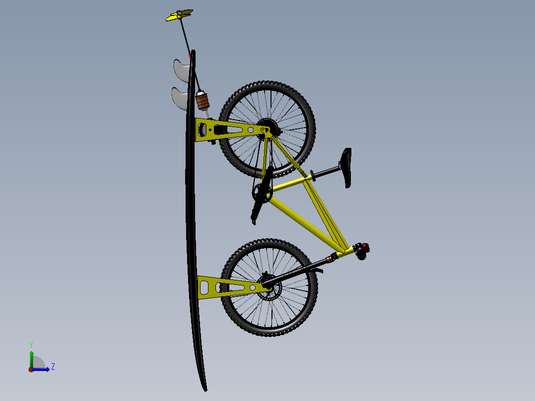 22---水上自行车滑行车step三维图纸模型设计图纸左视图