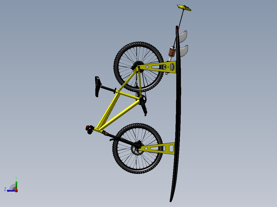 22---水上自行车滑行车step三维图纸模型设计图纸右视图